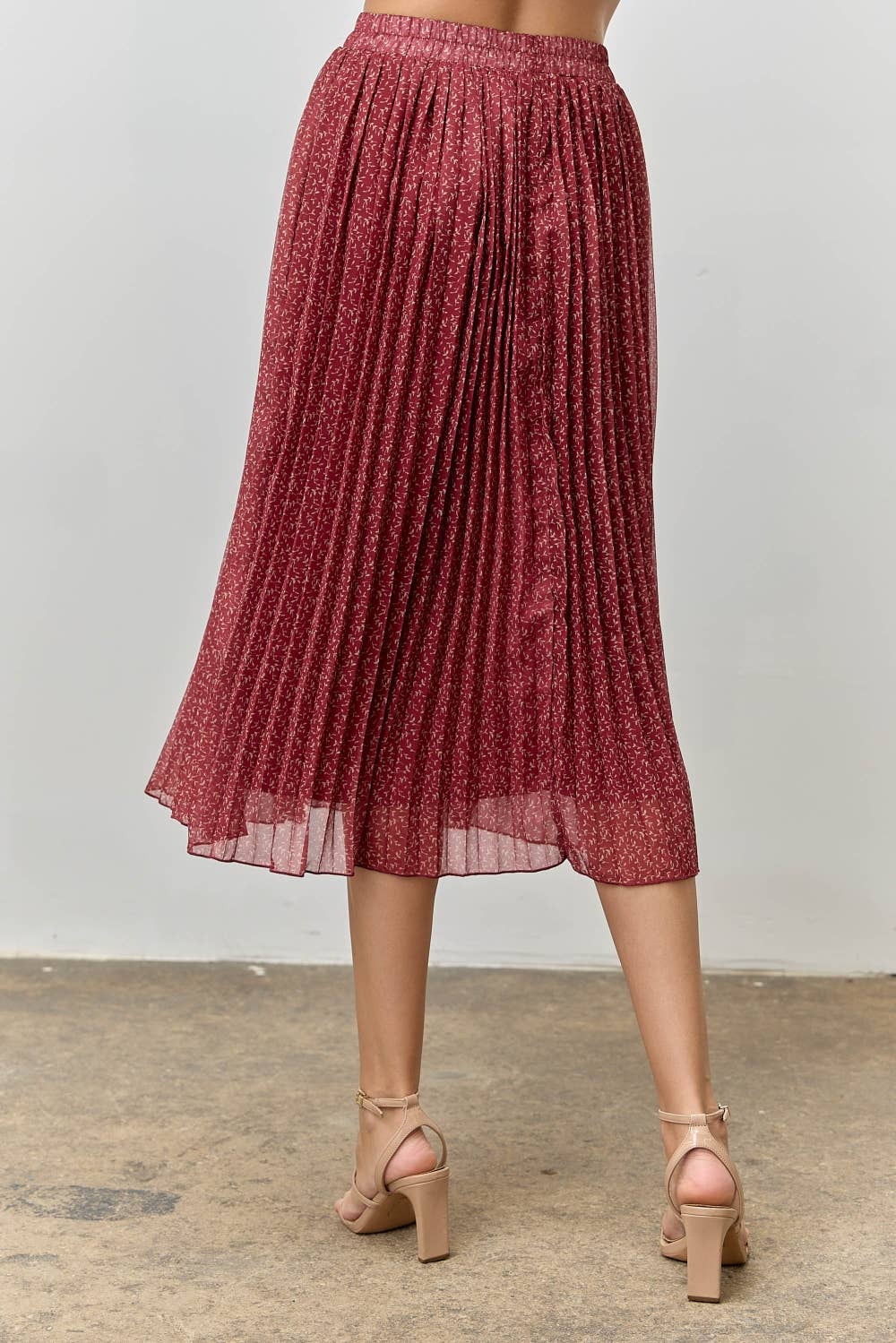 Polagram by Wellmade USA - Wholesale Skirt - Women's - FLORAL PRINT MIDI SKIRT3