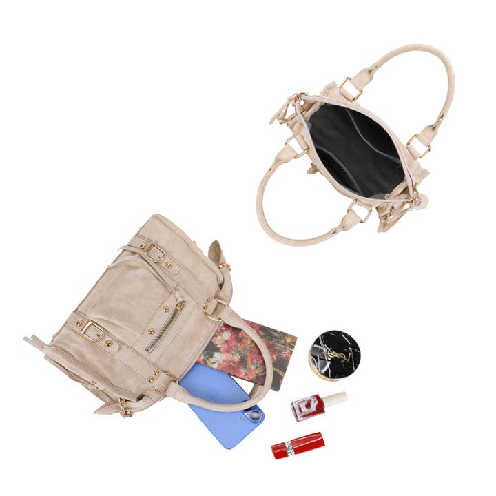 Gallantry - Venta al por mayor Bolso con correa - Mujer - Skyla Pequeño Ante Dorado7