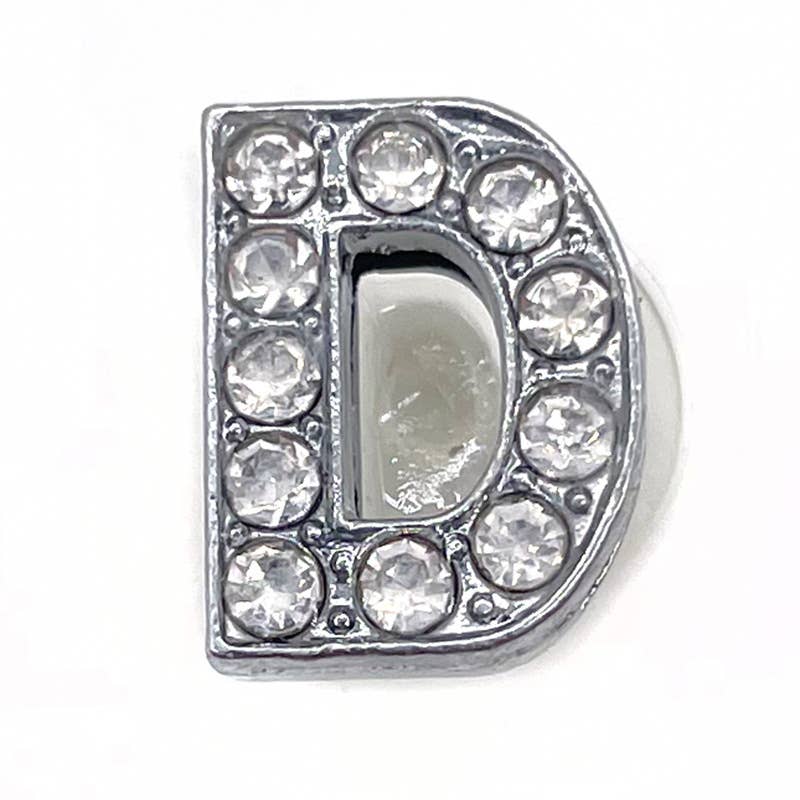 SugarQuoteMeNot LLC - Vente Accessoire pour chaussures - Charms Crocs Lettres Alphabet en Strass Argentés - Lot de 23