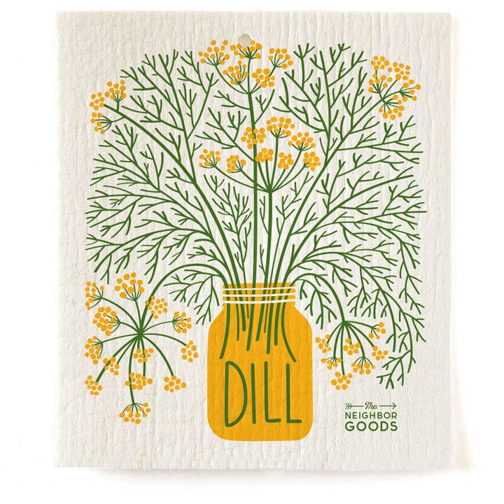 The Neighborgoods - Wholesale Tea Towel - Dill - Tea Towel + Sponge Cloth Set