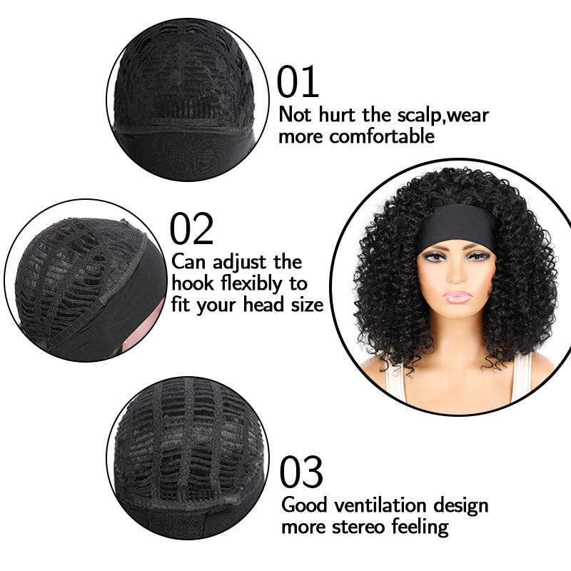 1# Kort syntetperuk med kinky lockig pannband – bob-frisyr för svarta kvinnor för wholesale på Faire4