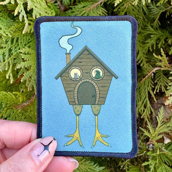 Baba Yaga Handmade Adhesive Patch for Bags & Jackets for wholesale by Hawburns Studio