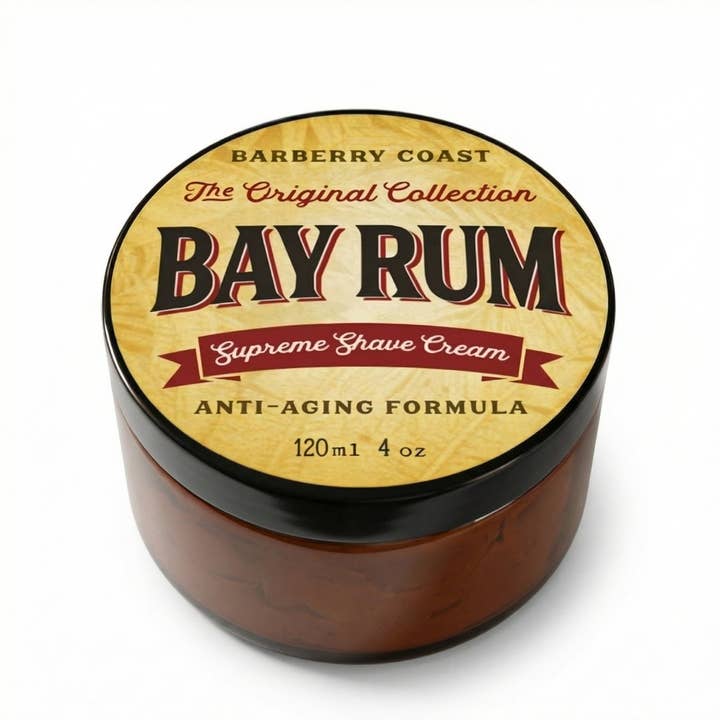 Supreme Shave Cream - Bay Rum for wholesale by Barberry Coast Fine Grooming Accoutrements