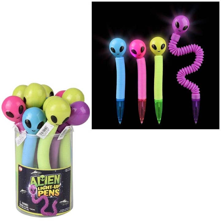 8,5" Pop Tube Alien Pen 12 stk - LLB Legetøj for engroshandel hos La Luna Bella - Toys