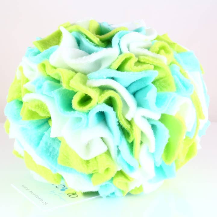 Sniffboll i kiwi-grönt, cream och mint för wholesale av Pawcord by Franzi