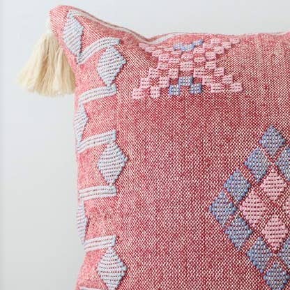 Kozify Decor Inc - Venta al por mayor Funda de cojín - Funda de cojín decorativa de estilo marroquí en rosa4