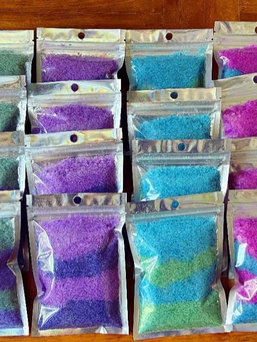 Halloween scented bath salts - spooky and highly scented for wholesale by The Pink Flame