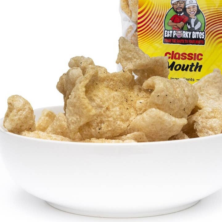 E&T Porky Bites - Wholesale Puffed Snack - Classic Mouth Flavored Fried Pork Rinds