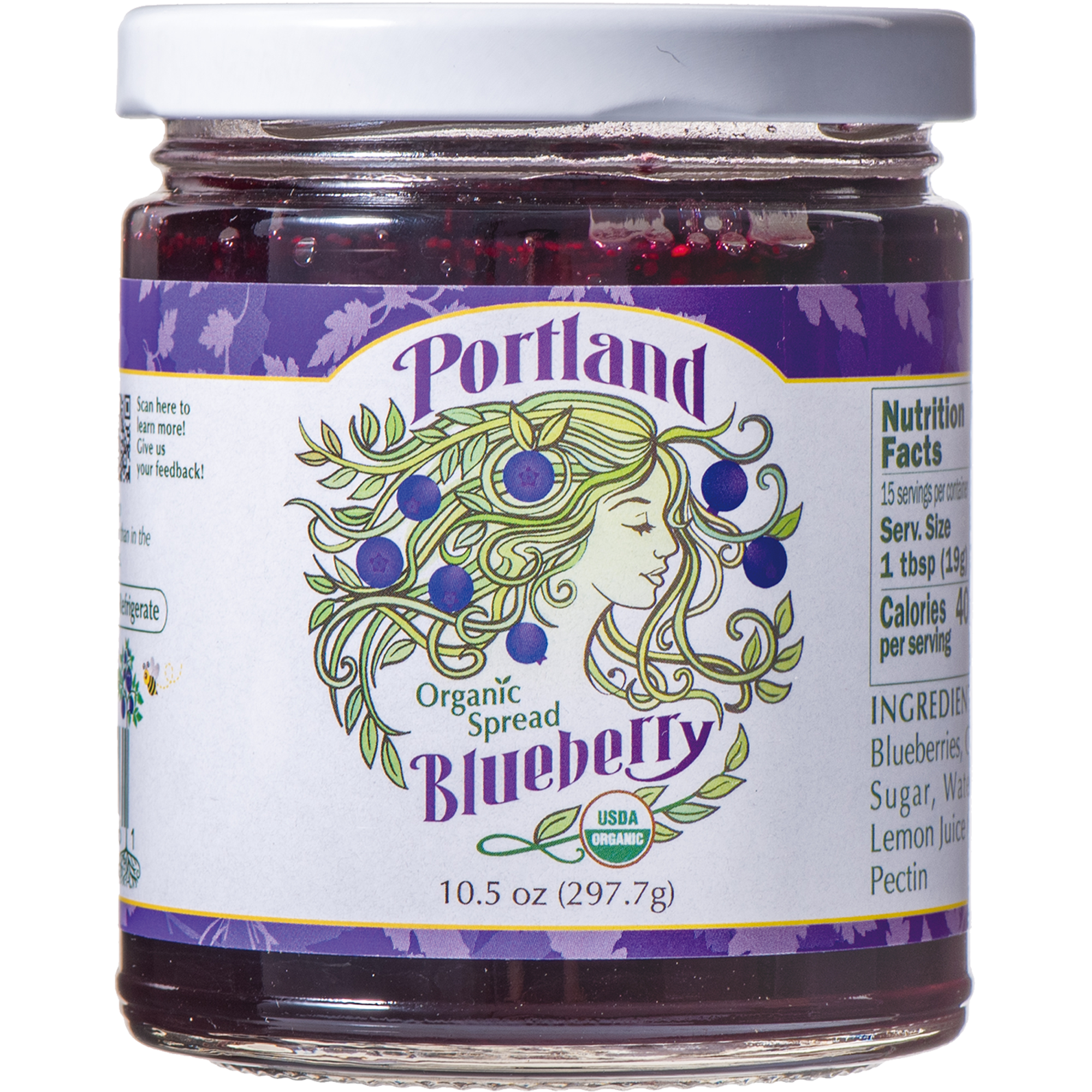 Portlandia Foods - Wholesale Jam/Jelly - Portlandia Organic Spread-Blueberry1