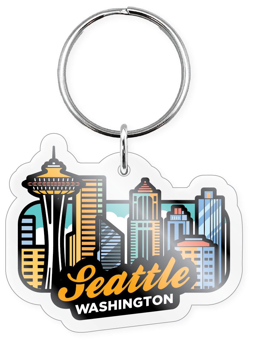 Morris Magnets - Wholesale Keychain - Unisex - Keychain - Seattle City Skyline 10
