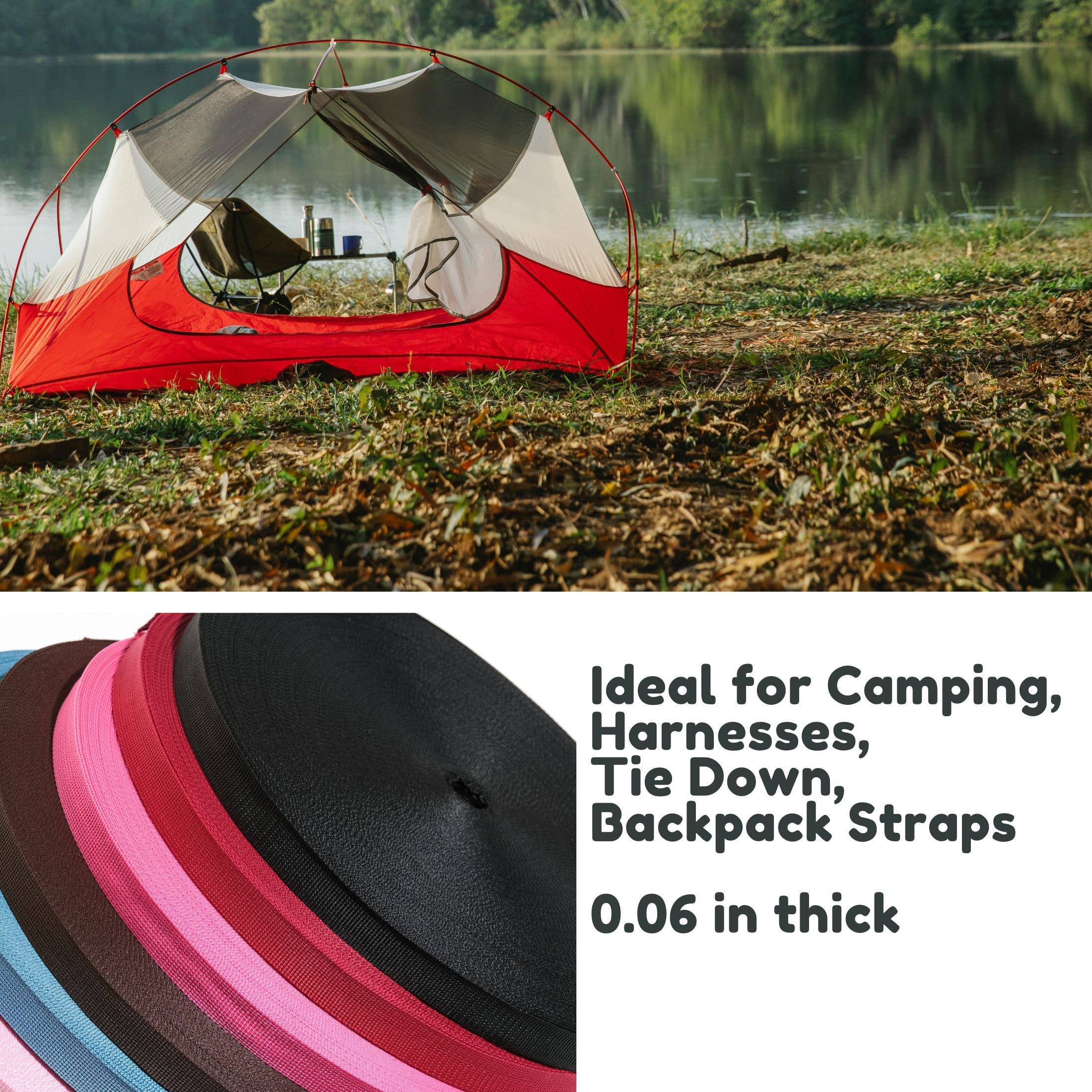 Dream Trimming Goods LLC - Wholesale Knutselbenodigdheden - 1" x100 Yards Rode Medium PolyPro Band voor Tas Naaien1