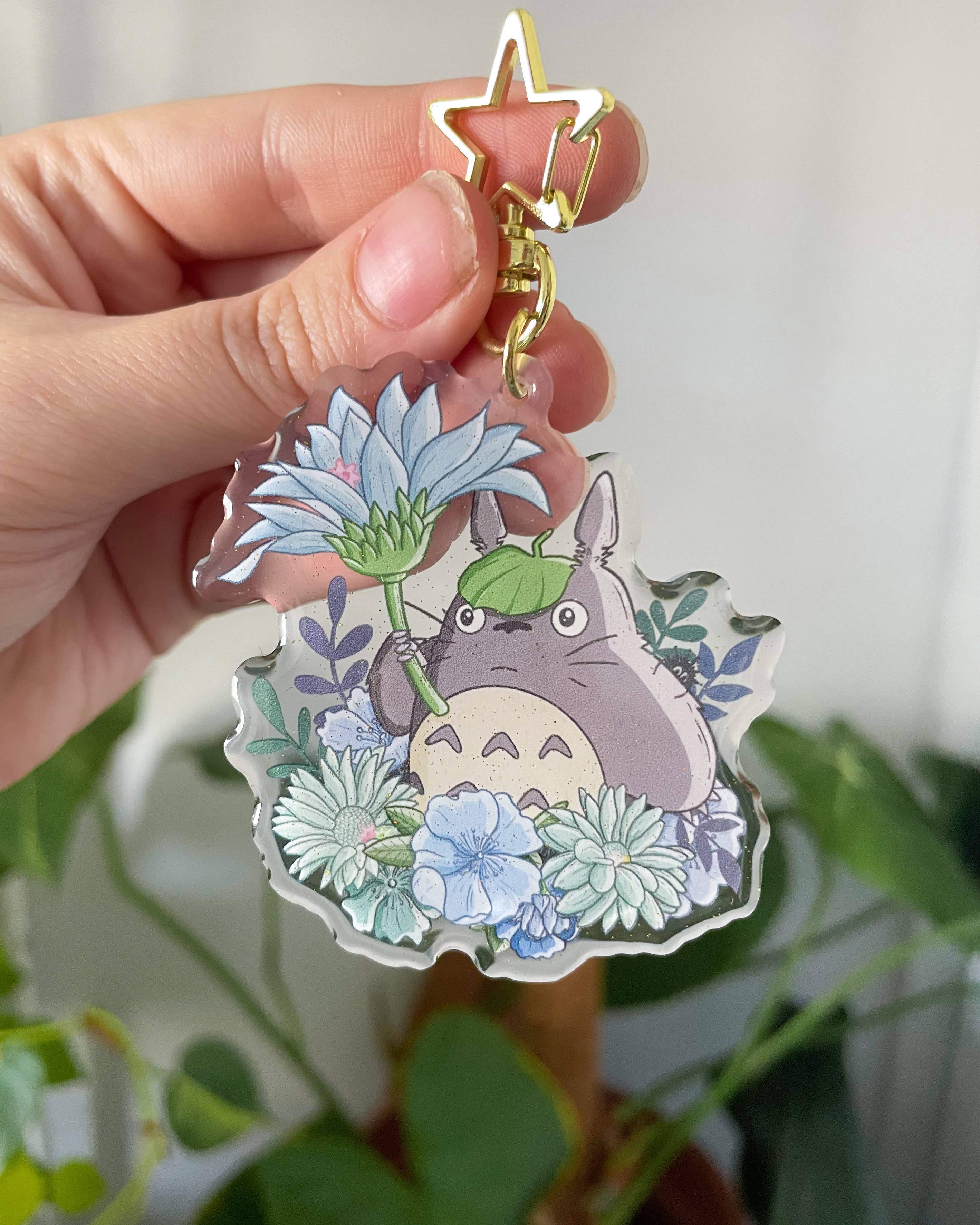 Sarah May Arts - Wholesale Keychain - Women's - Forest Spirit Acrylic Charm | Anime Floral Keychain1
