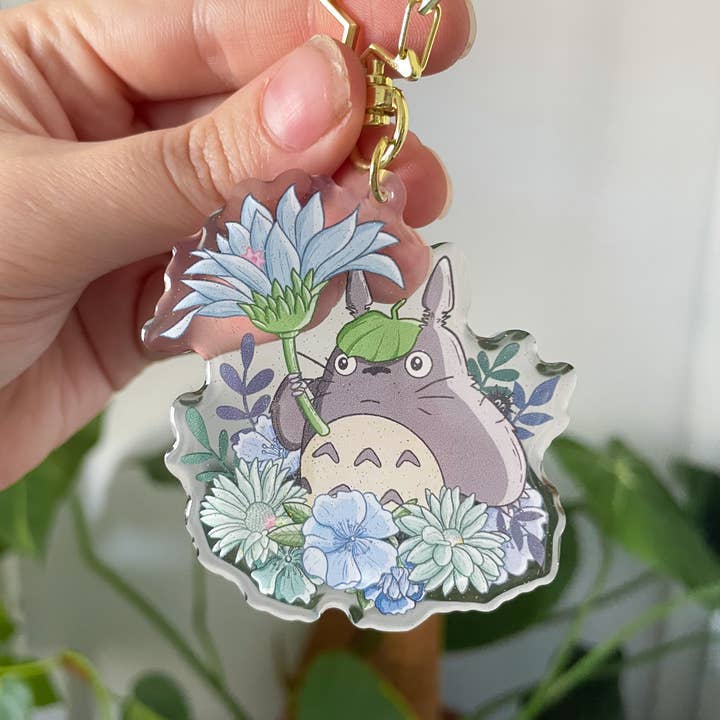 Sarah May Arts - Wholesale Keychain – Women's - Forest Spirit Acrylic Charm | Anime Floral Keychain1