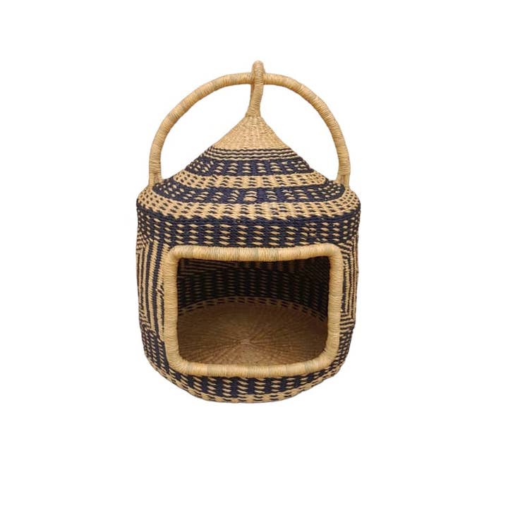 The African Home Goods - Vente Lit – chat - Lit pour chat, lit pour animal de compagnie, panier pour chat, meuble pour animaux de compagnie, lit pour chat fait main, panier Bolga, panier africain