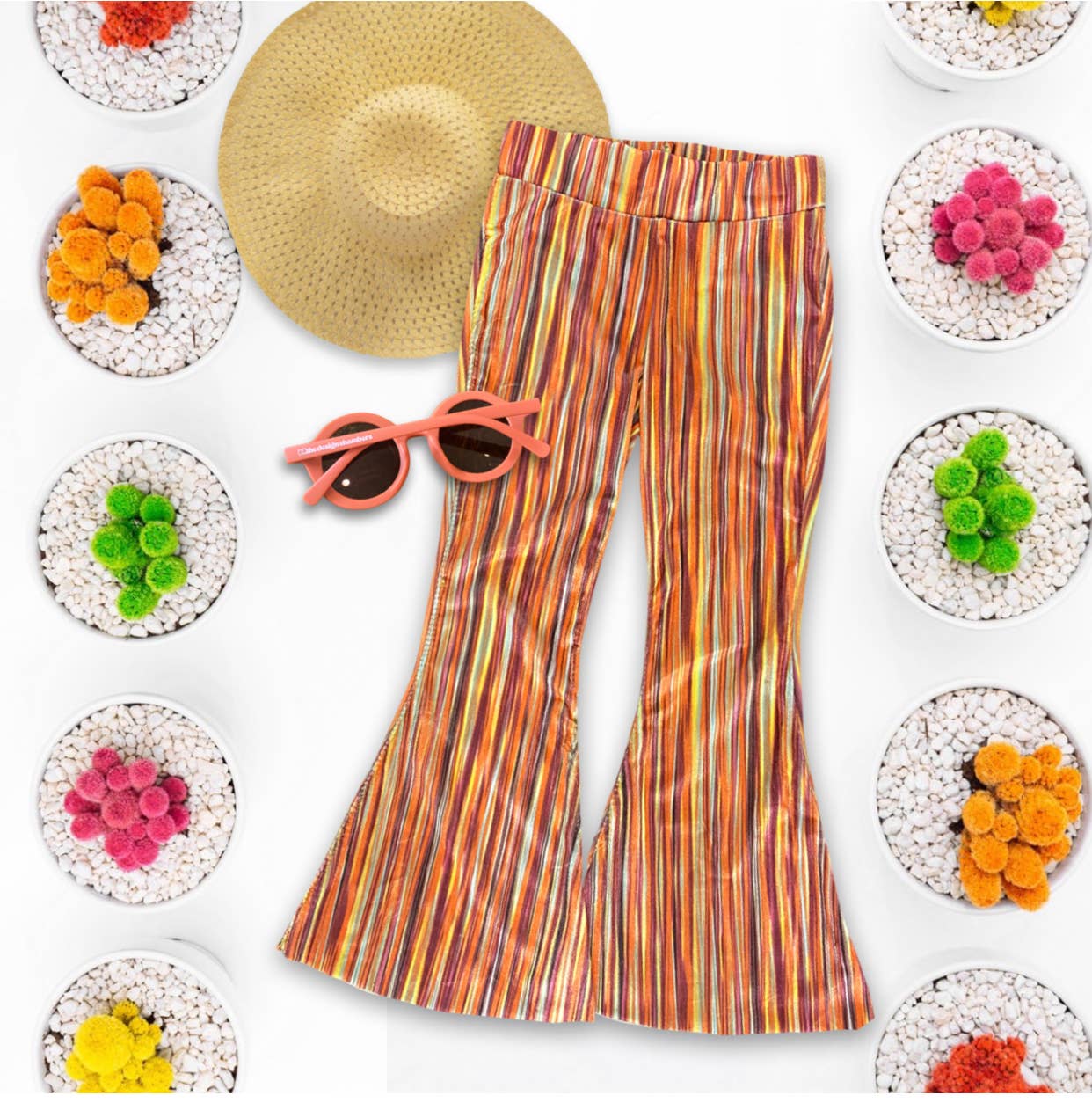 The Design Chambers - Vendita all'ingrosso Pantaloni - Bambini - Sunny Days - Pantaloni a campana in velluto a righe, per bambini e ragazzi0