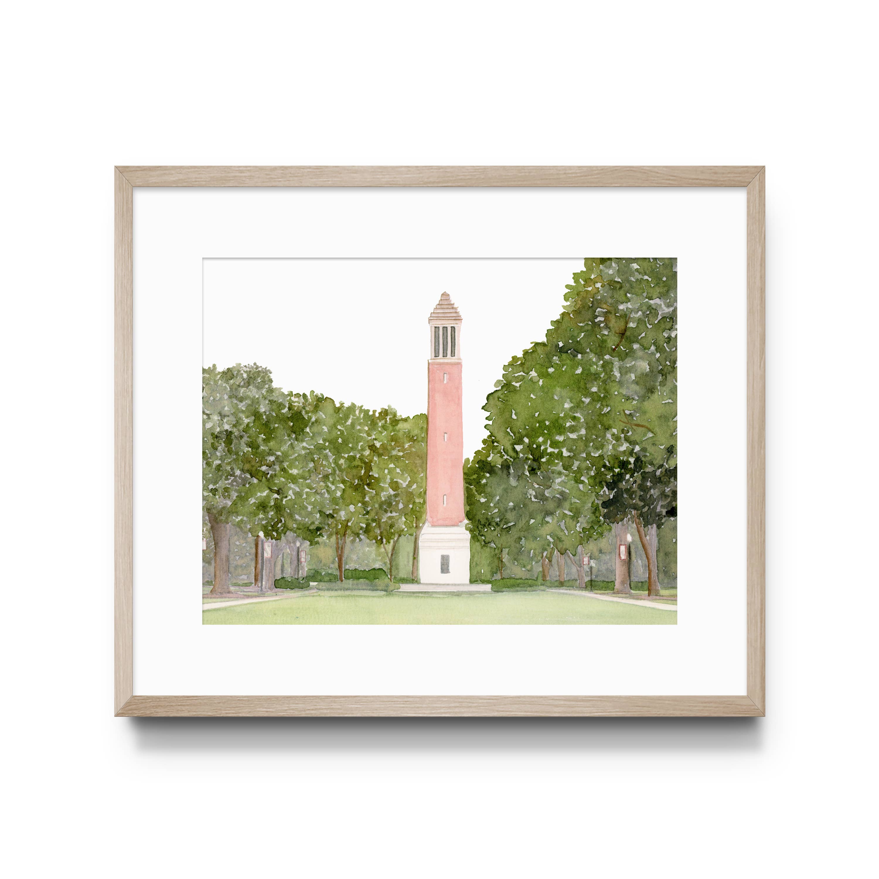 Gracefully Made Art - Wholesale Art Print - University of Alabama Denny Chimes Print, Collegiate0
