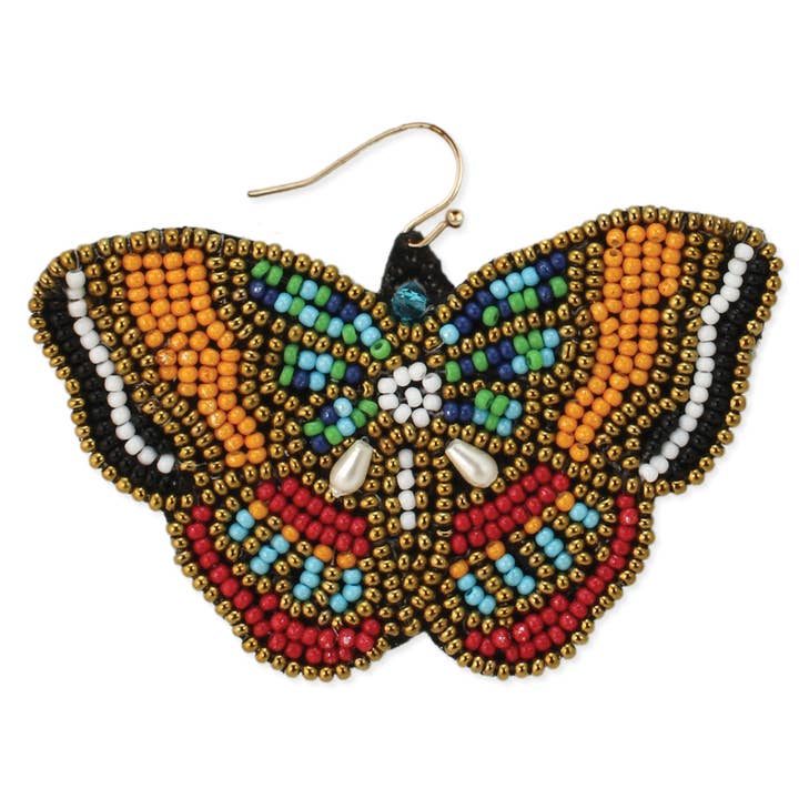 Summer Wings Butterfly Beaded Earrings for wholesale by ZAD