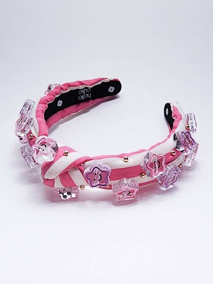 Nœud rayé en forme de smiley avec étoiles pour enfants pour la vente par Hello Edie