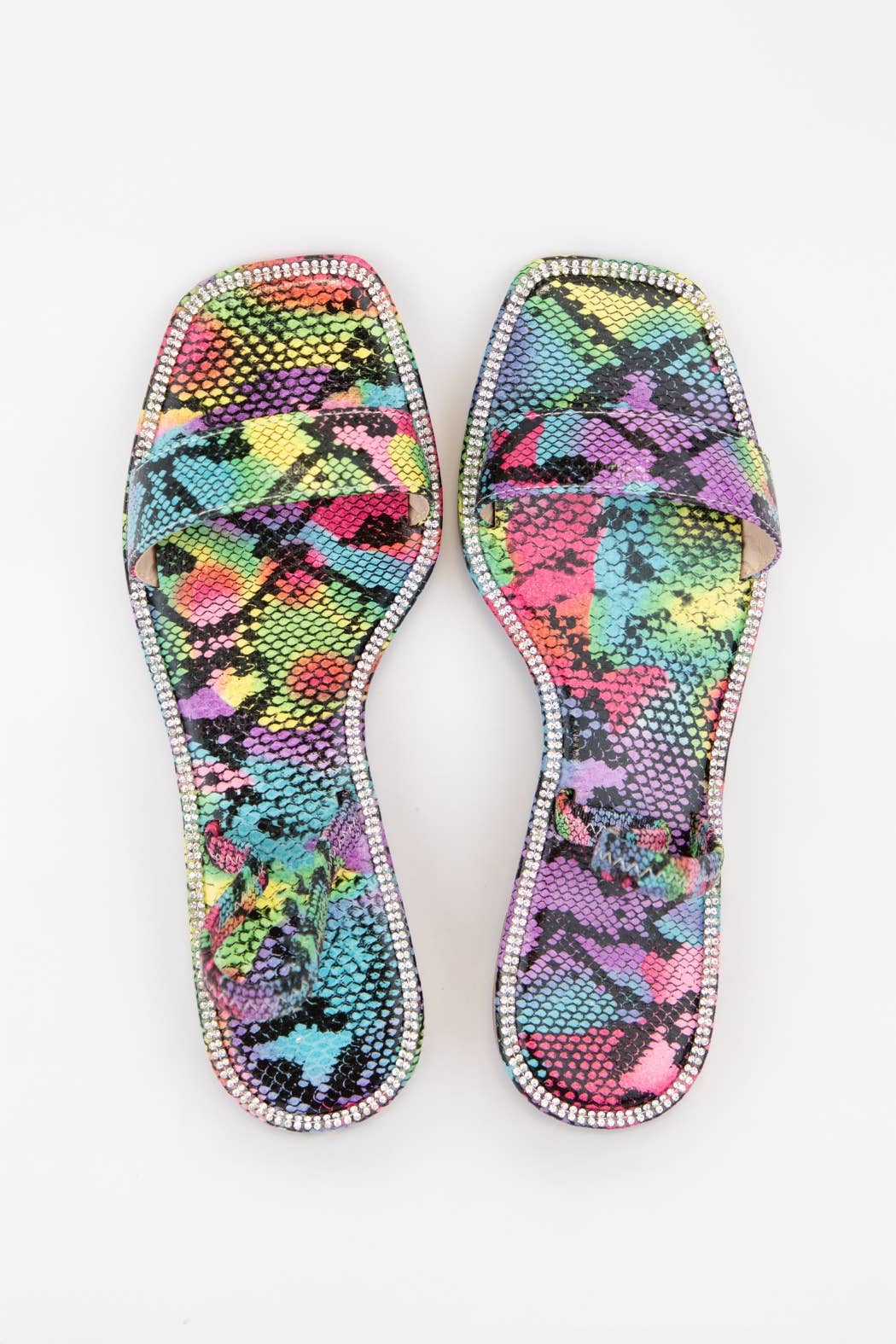 MULTI WEEKLY DEAL AISA-2 MULTI-COLOR SNAKE DESIGN SANDAL for wholesale on Faire