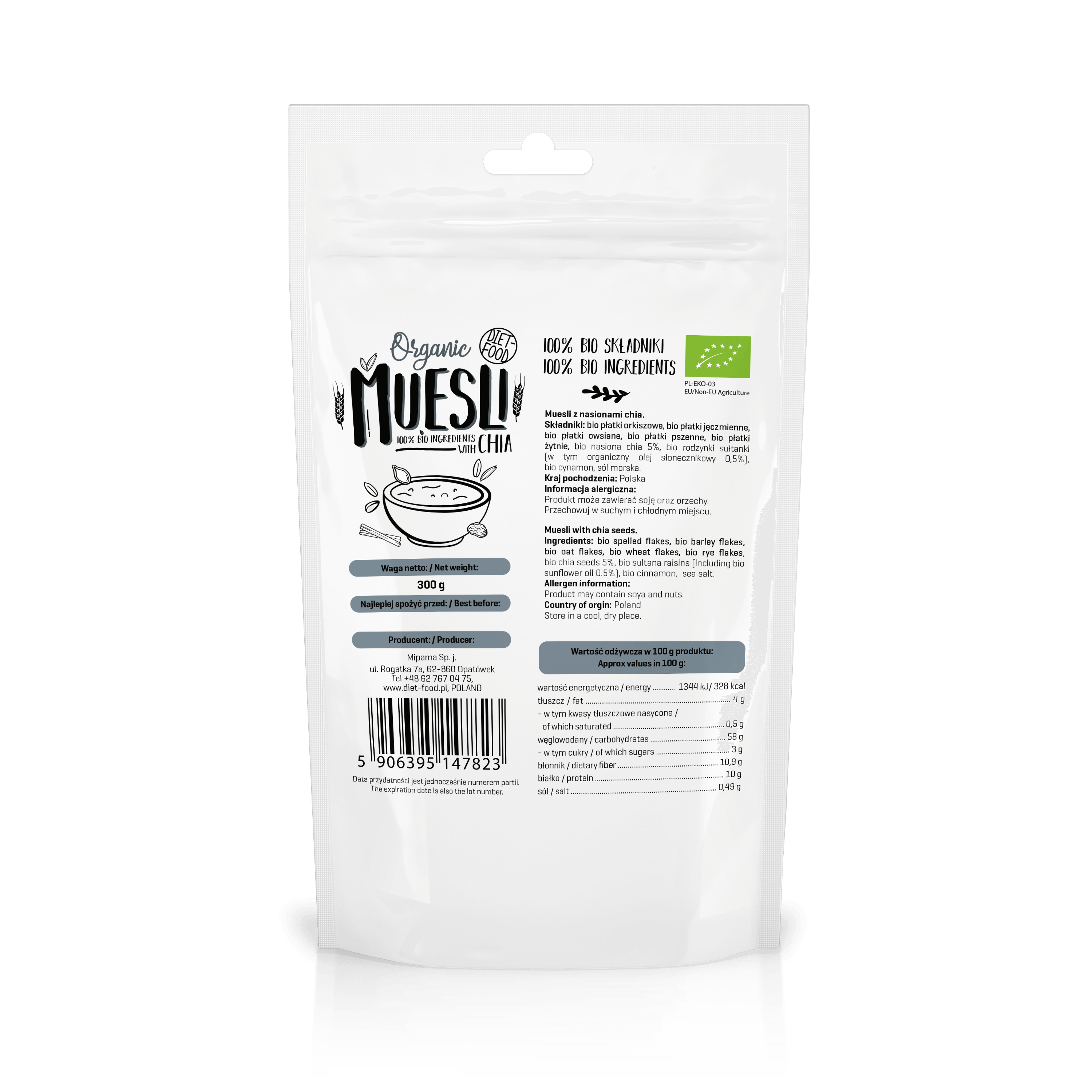 Diet Food - Wholesale Granola - Bio Muesli with Chia 300 g1