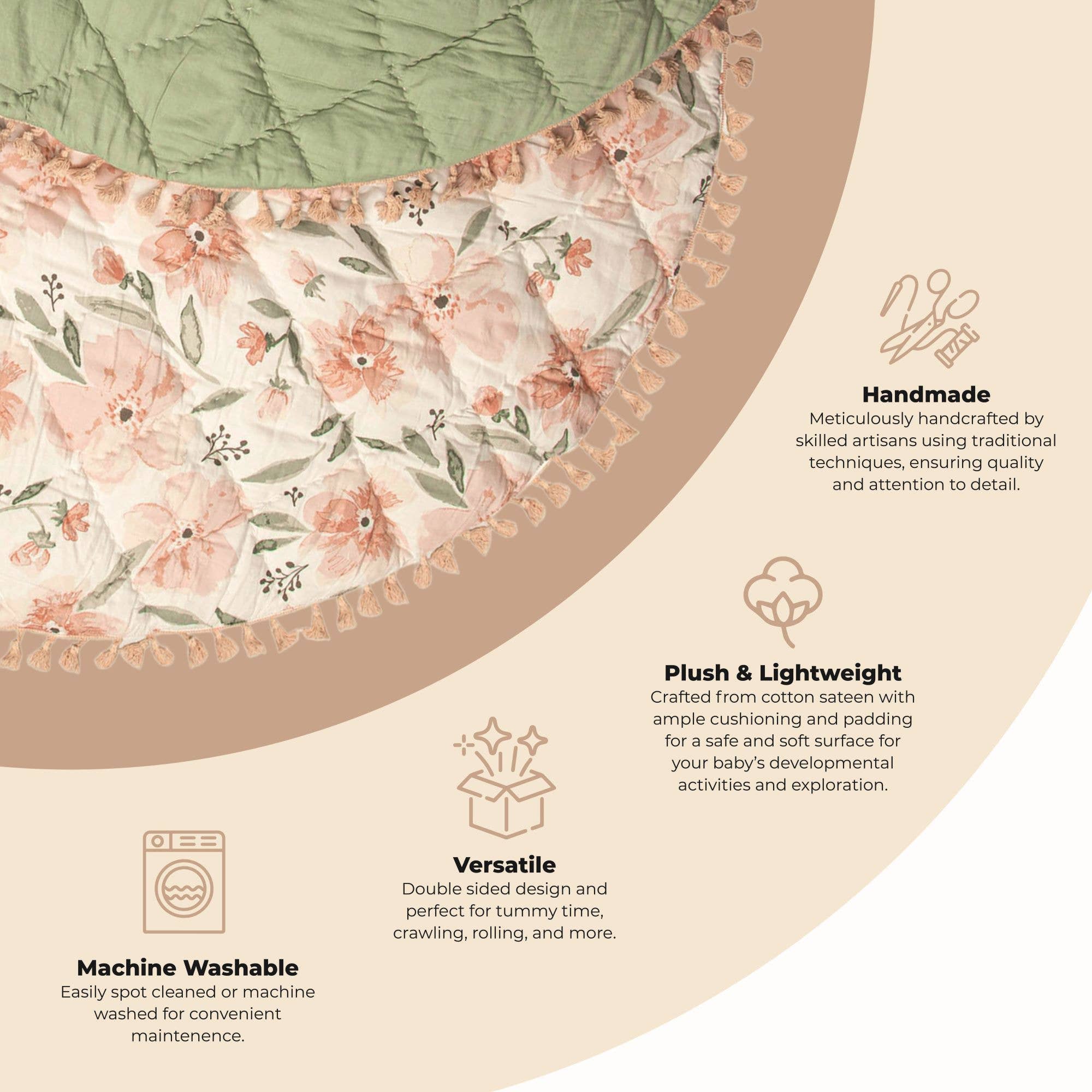 Crane Baby - Wholesale Play Mat - Kids & Baby - Parker Quilted Playmat2