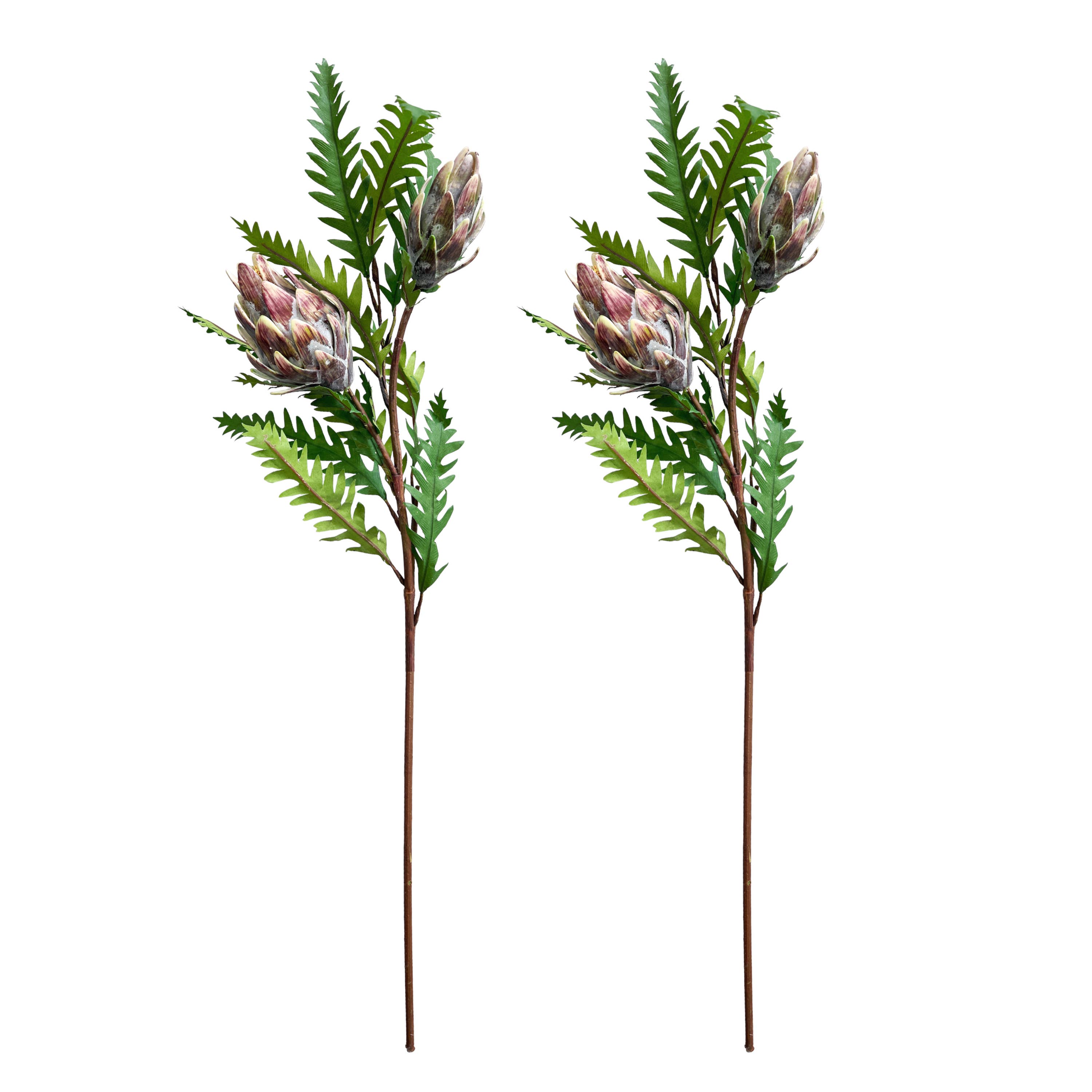 Sun Decorer - Wholesale Artificial Flowers - Artificial Globe Artichoke Stems, Set of 2, 32in tall0