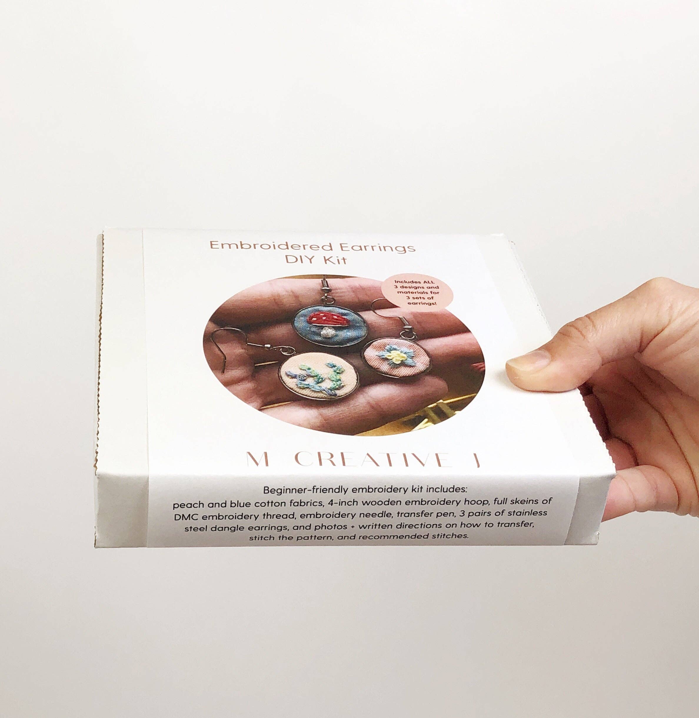 MCreativeJ - Wholesale Embroidery/Cross Stitch Supplies - Embroidered Earrings - Embroidery Kits for Beginners5