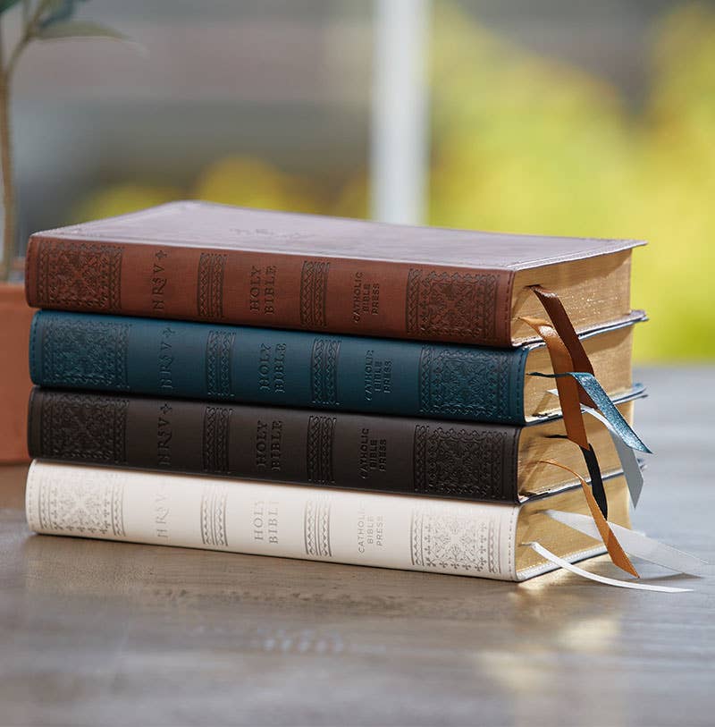 HarperCollins Christian Publishing - Wholesale Religion Book - NRSV Catholic Edition Gift Bible, Teal Leathersoft (Comfort 1