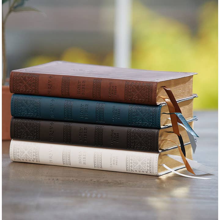 HarperCollins Christian Publishing - Wholesale Religion Book - NRSV Catholic Edition Gift Bible, Teal Leathersoft (Comfort 1