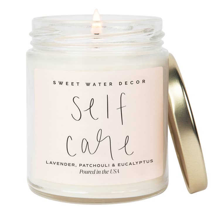 Self Care 9 oz Soy Candle - Home Decor & Gifts for wholesale by Sweet Water Decor