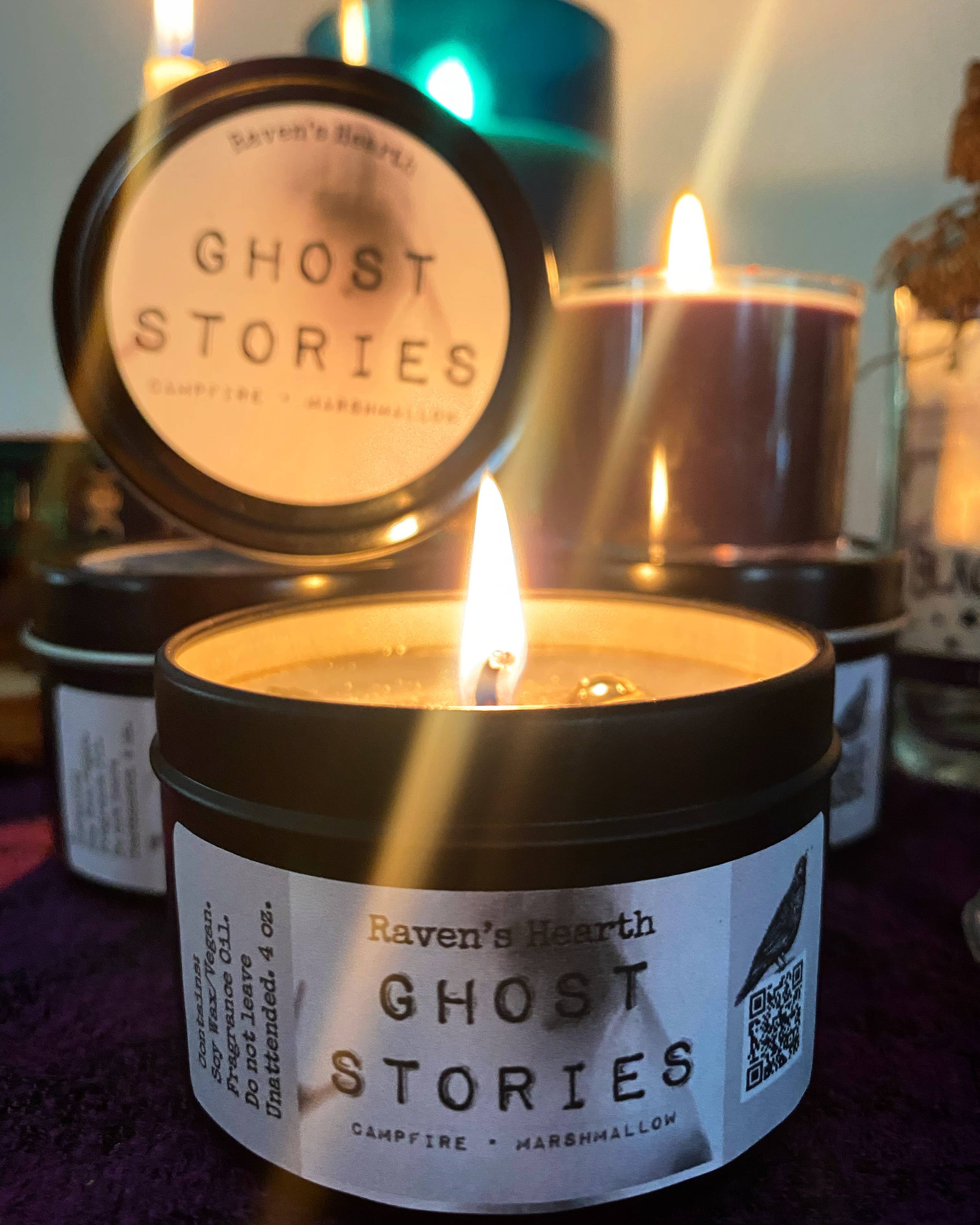 Raven’s Hearth – Vela em jarro/copo por atacado – Vela Histórias de Fantasmas | Aroma de Marshmallow Torrado | Vegan3