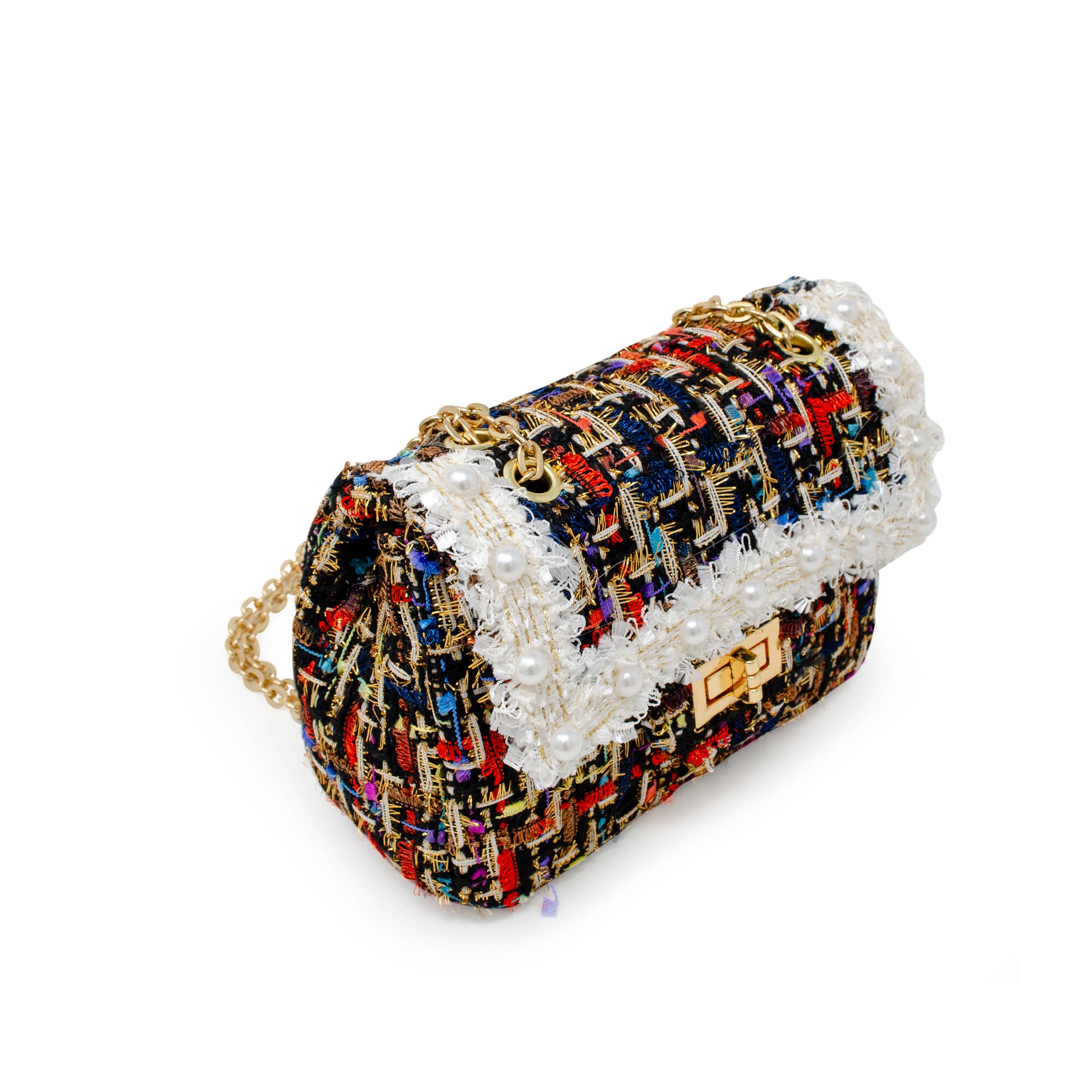 Tiny Treats and ZOMI GEMS - Vendita all'ingrosso Borsa a tracolla - Bambini - Borsa classica in tweed con perle16