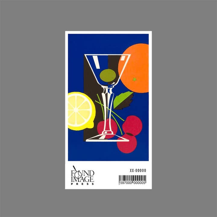 Found Image Press – Engroshandel Klistermærke – Klistermærke BV-91 Stiliseret Cocktailglas med Pynt1