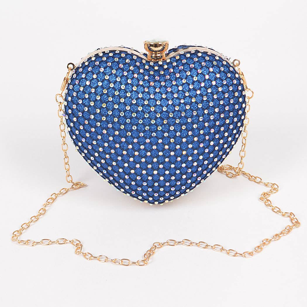 3AM BY H&D ACCESSORIES - Wholesale Clutch Bag - Women's - Heart Rhinestone Clutch7