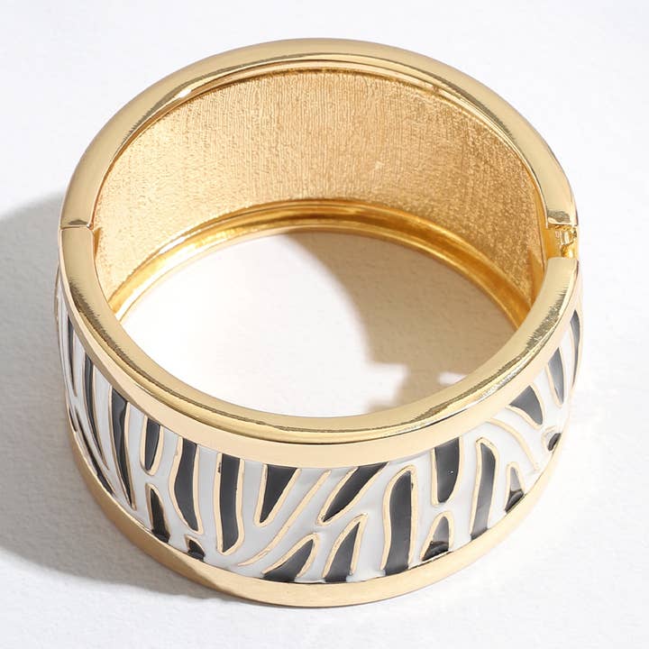 Fashion City - Wholesale Bangle bracelet - Leopard Bangle Gold&Rhodium Plated Bracelet11