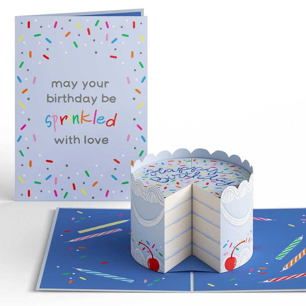 Lovepop Cards - Wholesale Birthday Card - Sprinkled with Love Birthday Cake Pop-Up Card 5x7"2