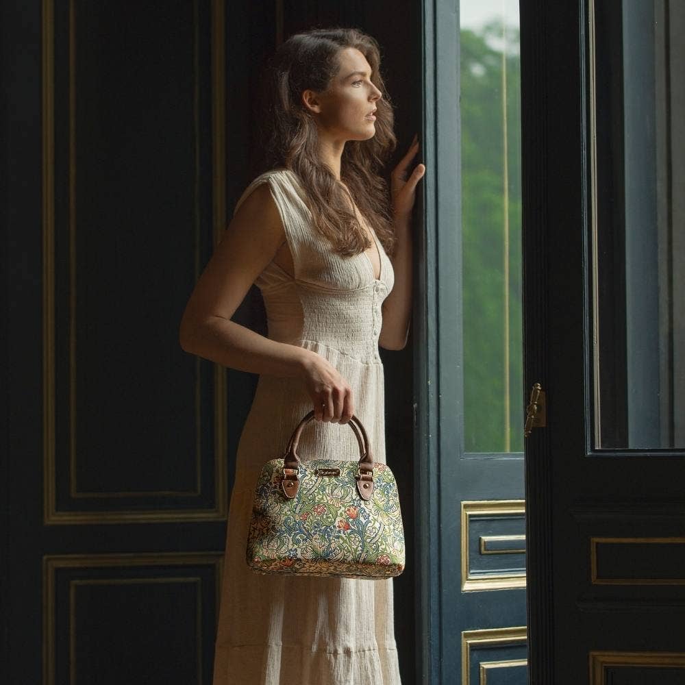 SignareArt - Wholesale Top Handle Bag - Women's - CONV-GLILY | William Morris Golden Lily Convertible Top Handle Purse Handbag5