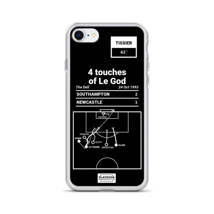 Southampton Greatest Goals iPhone Case: 4 touches of Le God (1993) for wholesale by Playbook Products