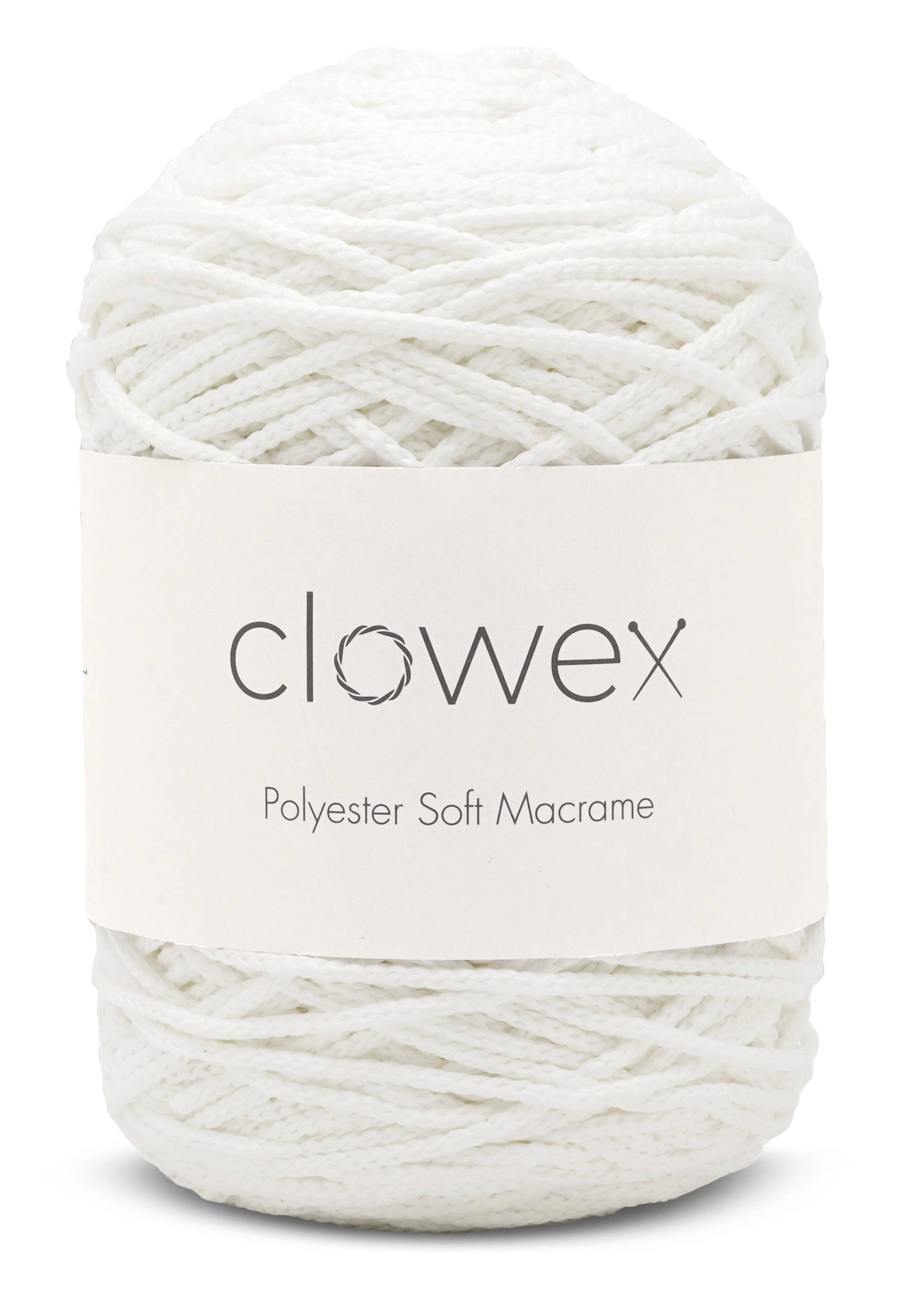 Clowex Textile LLC - Vente Fils à tricoter - Corde Macramé Douce en Polyester 2,5 mm, Fil de Corde Tressé Coloré60