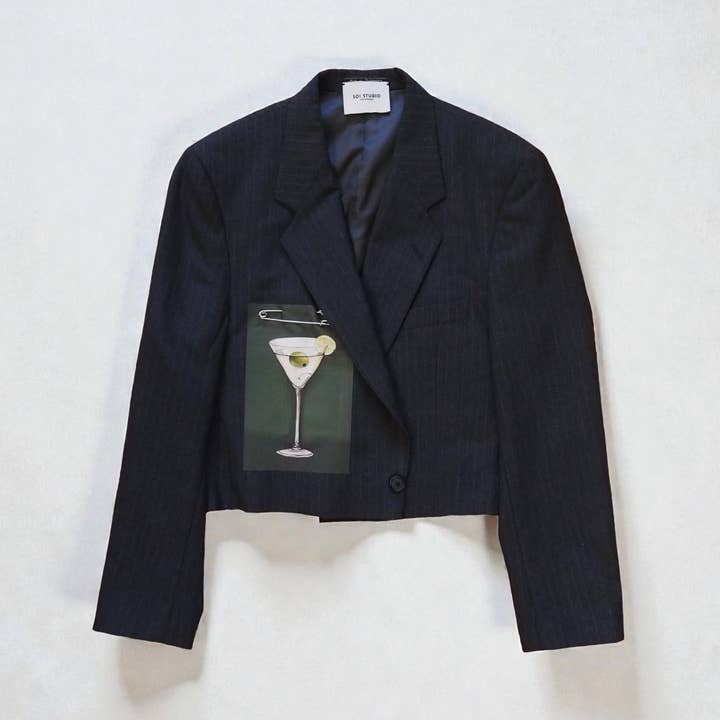 Casaco 'Martini' Impresso Reformulado por atacado de SOI STUDIO