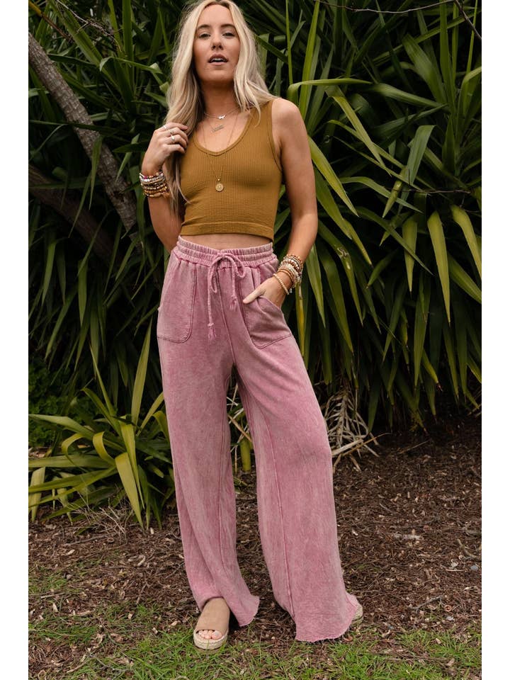 Three Bird Nest - Wholesale Pants - Women's - Relaxing Robin Wide Leg Pant - New Mauve3
