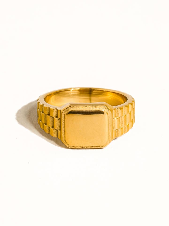 Sens 18K Gold Non-Tarnish Watchband Ring for wholesale by Flânerie by MAIQ