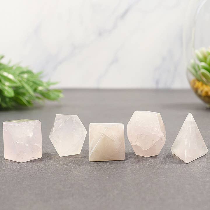 Natures Artifacts Inc – Engroshandel Spirituelle sten og krystaller – Platoniske Solids Mini - Rose Quartz | Rose Quartz Crystal