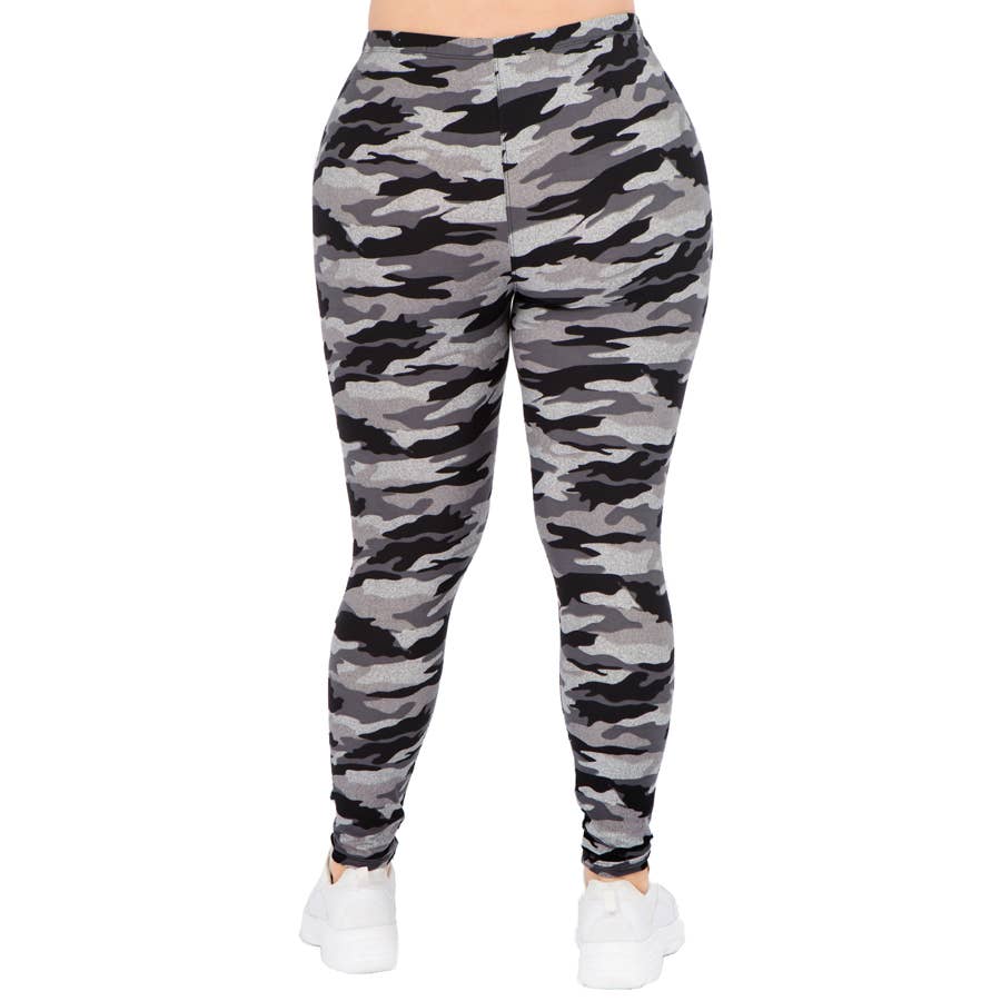 ITZON - Wholesale Athletic/Lounge Leggings - Women's - PL149PL Camo Legging - Plus9