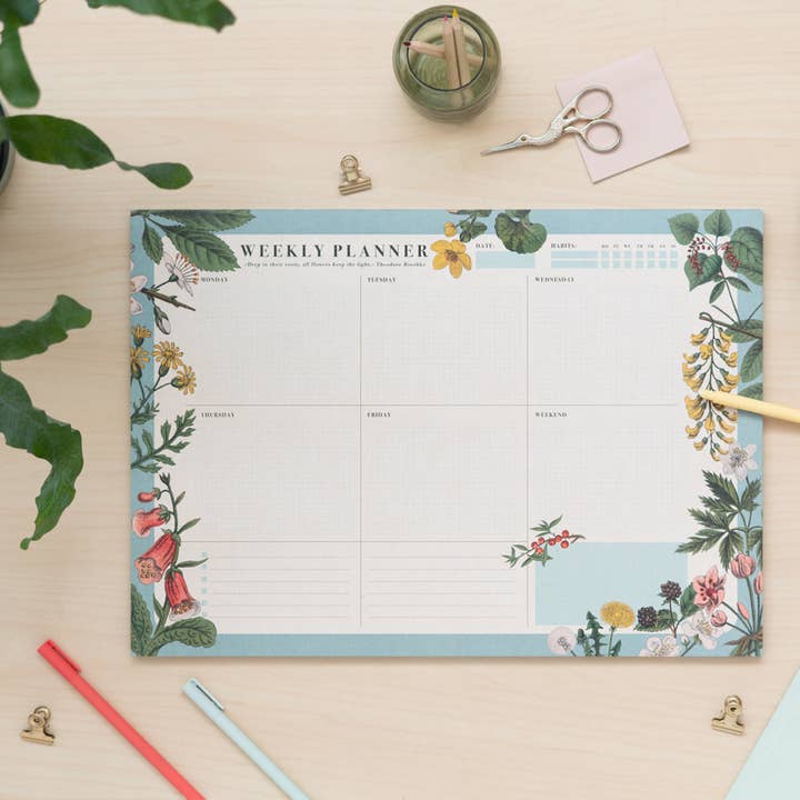 BOTANICAL A3 WEEKLY PLANNER ENGLISH for wholesale by Grupo Erik USA LLC