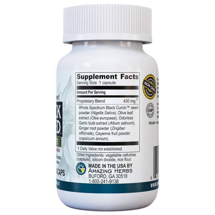 Amazing Herbs - Wholesale Oral Supplement/Vitamin - Black Seed Ultimate Garlic Ginger Cayenne 100mg Supplement