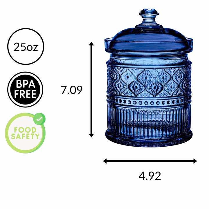 Godinger - Wholesale Canister - Claro Blue Medium Canister