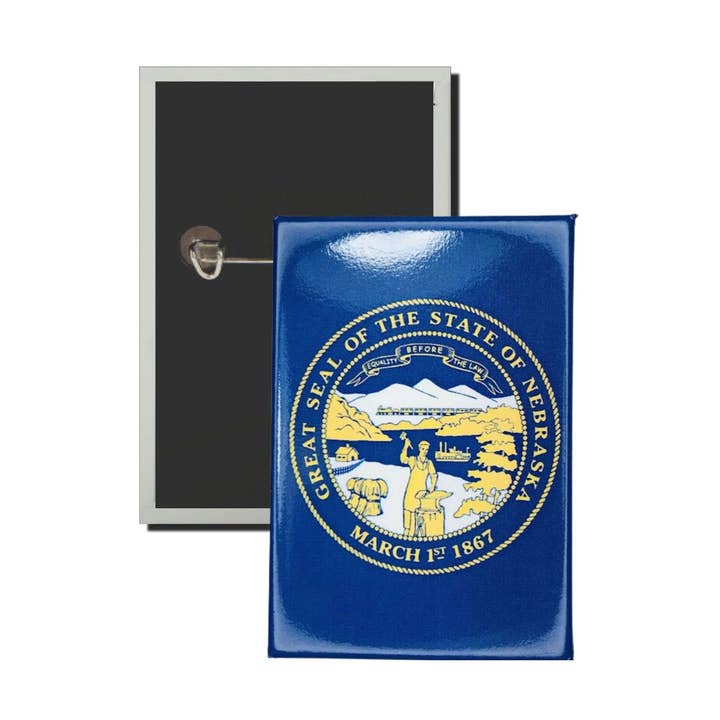 Vertical Plate - Nebraska State Flag - USA for wholesale by Astur Pins