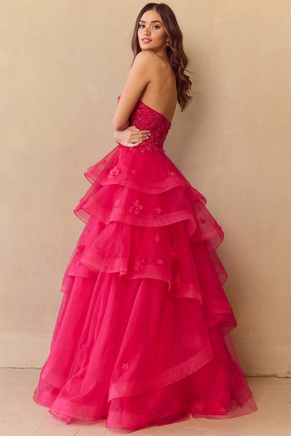 Babyfox Apparel - Vente Robe de soirée – femme - Robe bustier embellie en ligne A avec décolleté en cœur6