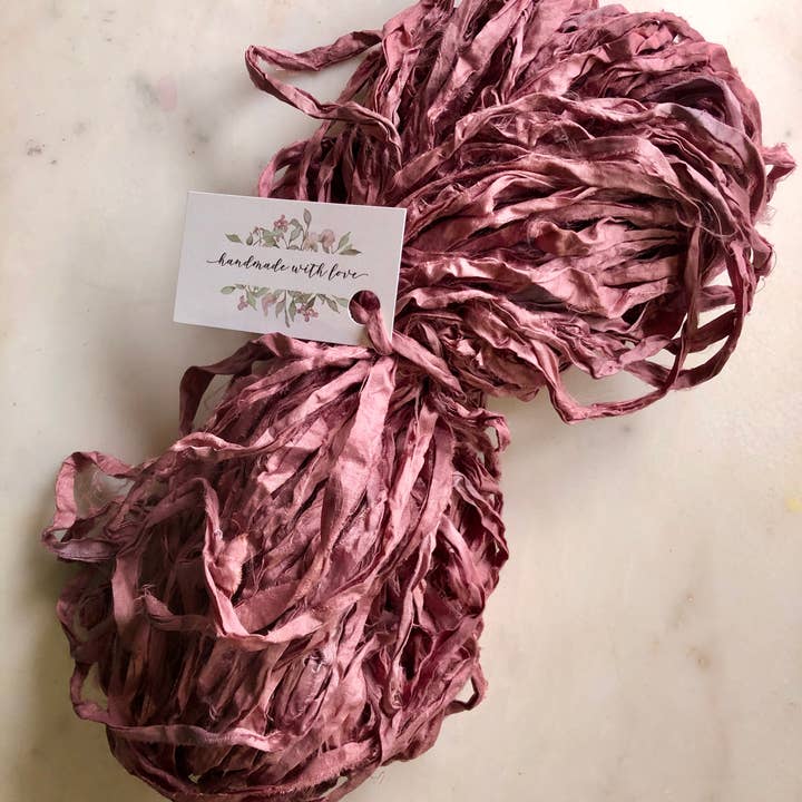 Nettle & Silk - Wholesale Ribbon - Gift Wrapping - Upcycled Silk Sari Ribbon | 50 yard bundles